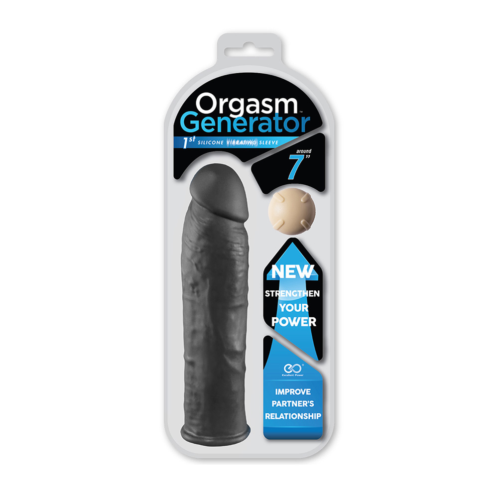 Capa Peniana em Silicone com Vibrador On/Off 17,5cm Preto | Foto 03