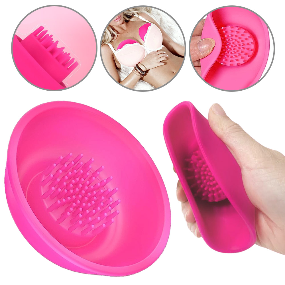 Detalle da superf�cie texturizada e flex�vel do estimulador de mamilo em silicone