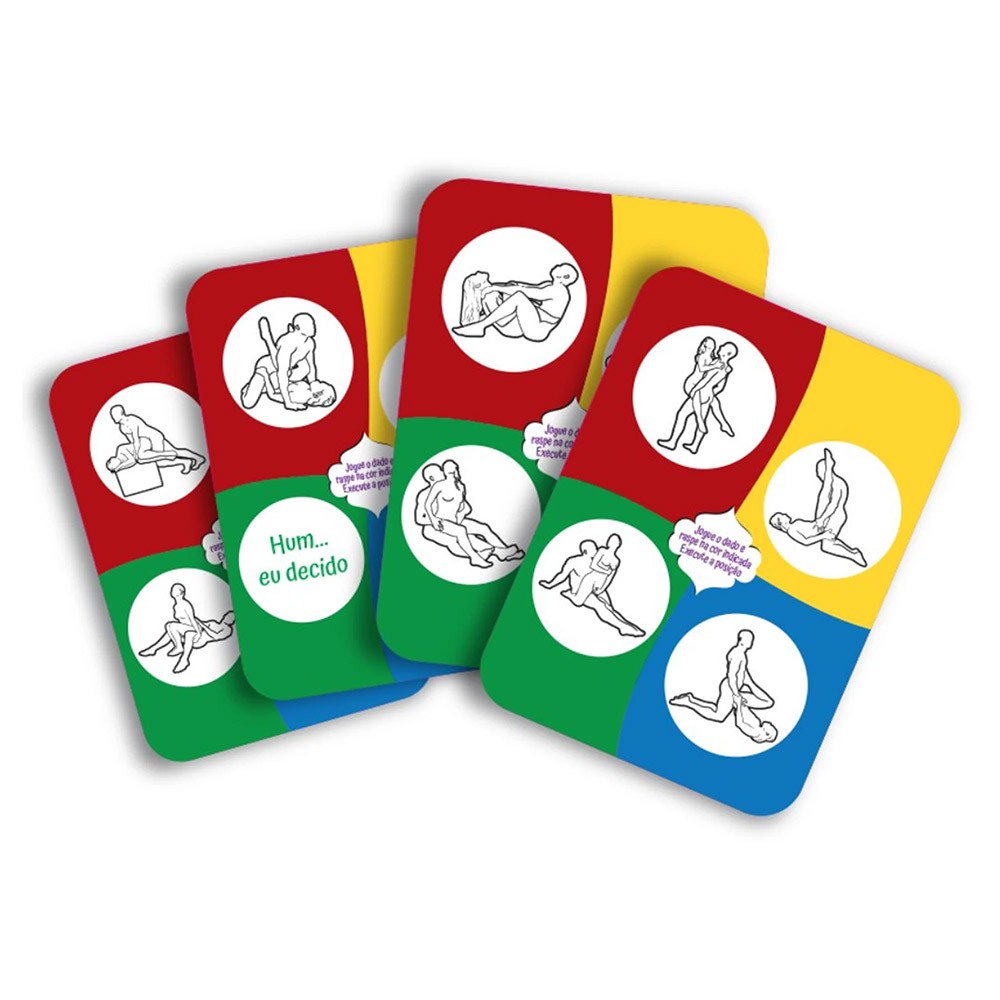 Cartas raspadinhas do Jogo de Sexo Kamasutra para Casal, mostrando diversas posi��es ilustradas