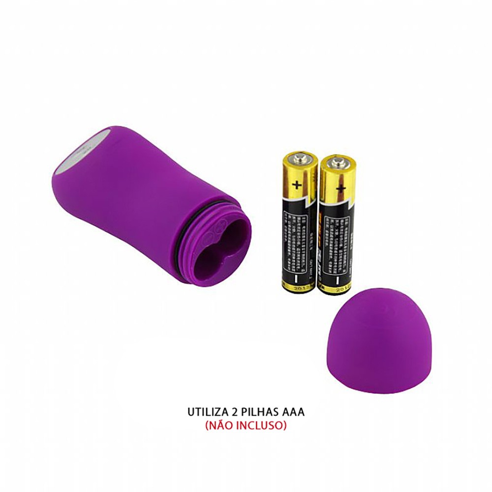 Vibrador Bullet em Pl�stico Aveludado Pink e seu controle sem fio, destacando o revestimento macio e cor vibrante