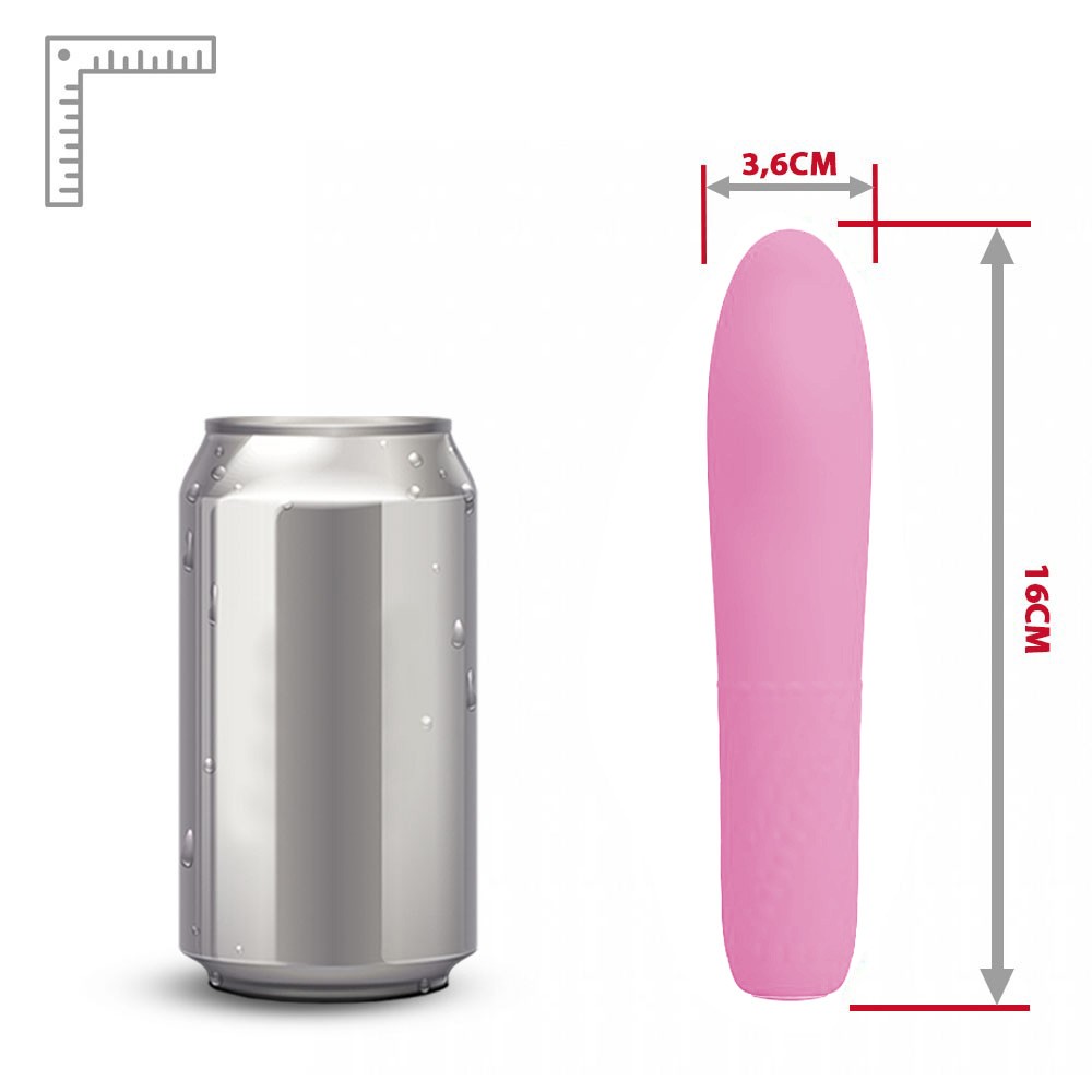 Base do Vibrador Feminino em Silicone Recarreg�vel Burke Rosa, onde o cabo USB � encaixado para carregamento, mostrando o material do produto.