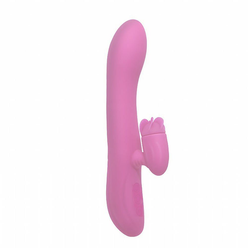 Vibrador Duplo Gina Rosa exibindo 7 modos de vibra��o e 4 rota��es
