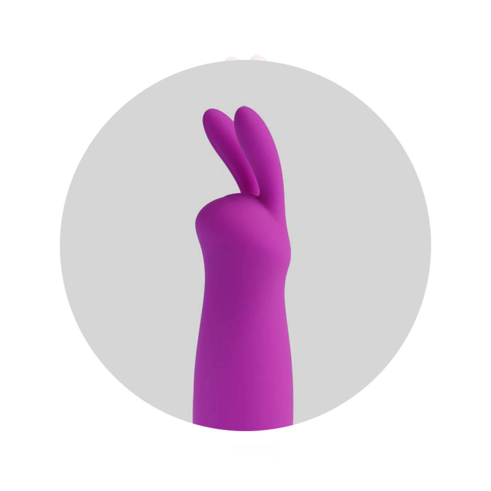 Vibrador Bullet Recarreg�vel Coelhinho Roxo com cabo USB para carregamento