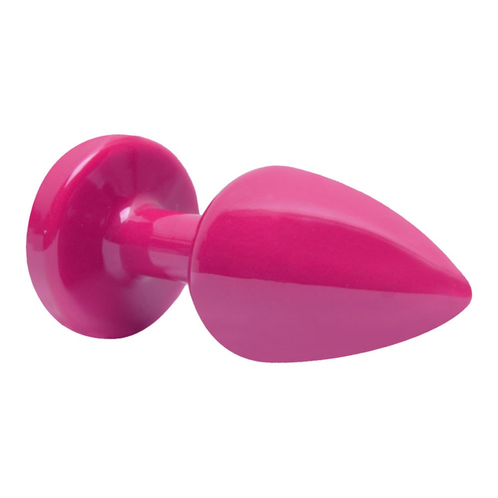 Imagem ambientada do Plug Anal Joia em ABS Rosa Tamanho P com Pedra Roxa, sugerindo uso discreto e sofisticado.