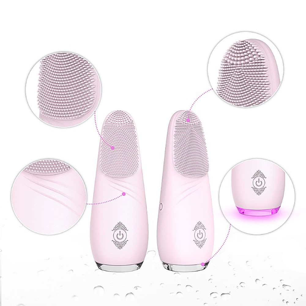 Vibrador para Clit�ris Ella Rosa em close-up, mostrando a textura das cerdas massageadoras na ponta e a superf�cie lisa do corpo de silicone