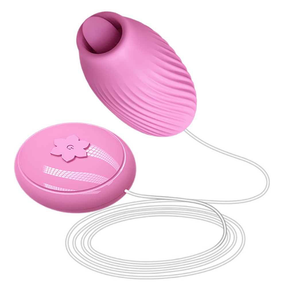 Vibrador para Clit�ris Rosa de Silicone com 7 Vibra��es - Detalhe do Controle Redondo