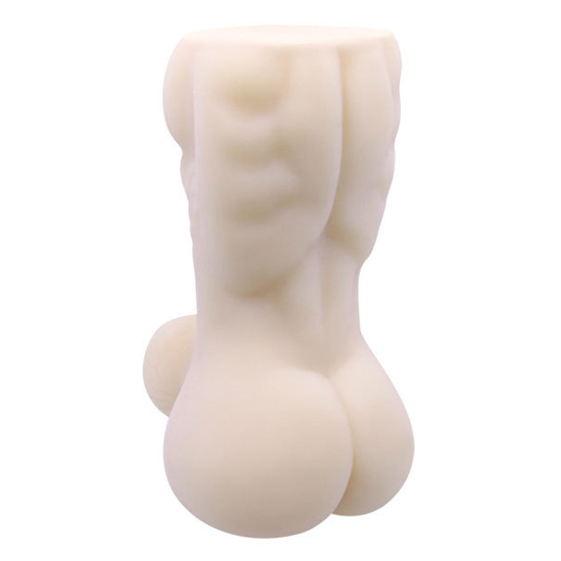 Masturbador �nus Cyberskin Formato de Bumbum em vista traseira, mostrando detalhes realistas do bumbum e a entrada do �nus