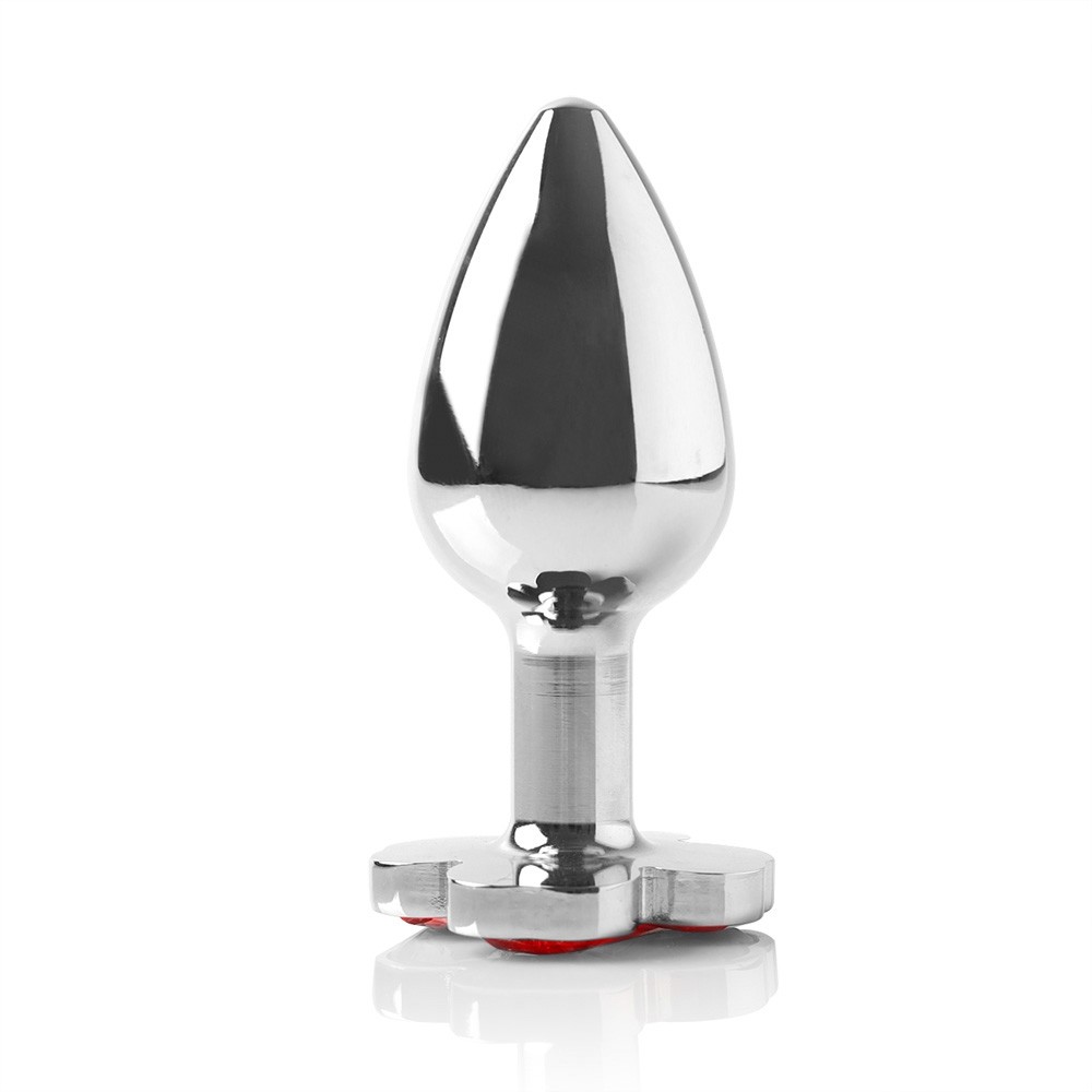 detalhe do acabamento cromado do plug anal joia mostrando brilho met�lico premium e superf�cie lisa