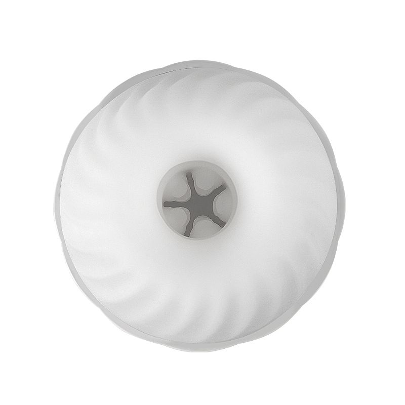 Masturbador Masculino Robin Branco, vista superior da abertura com as texturas internas de Silicone M�dico, pronto para uso.