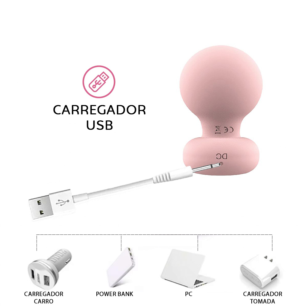 Estimulador de Clit�ris e Mamilo Recarreg�vel Rosa, ilustrando flexibilidade do material