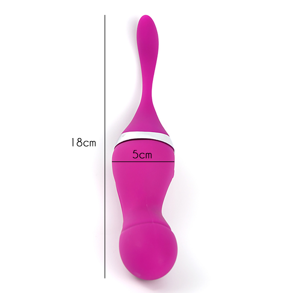 Bola de Pompoarismo Kegel Ball Yequ Pink com 20 Vibra��es, destacando dimens�es e material