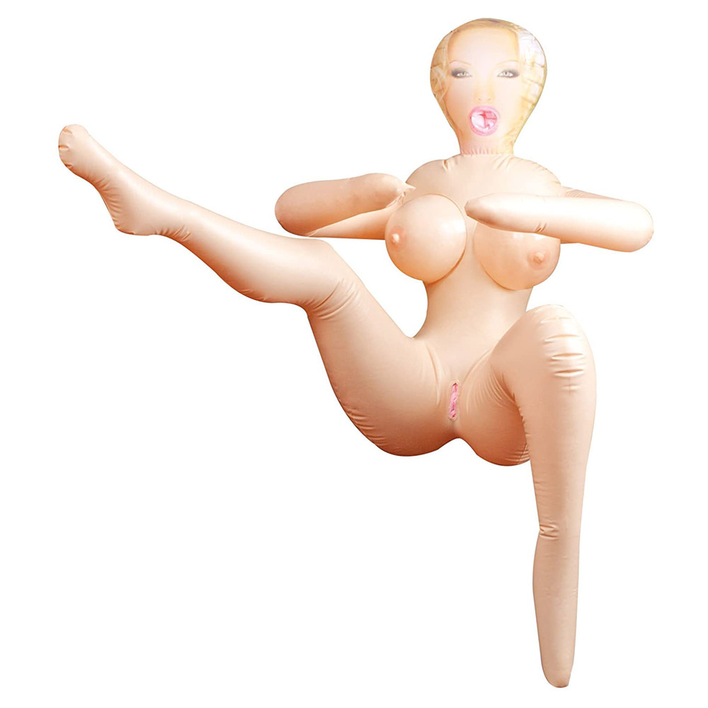 Boneca Infl�vel Kelly Carmell em pose din�mica com 3 orif�cios