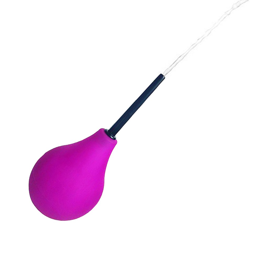 Ducha Higi�nica �ntima 230ml Pink vista de cima, mostrando o bico e a bolinha conectados com o cabo para pendurar