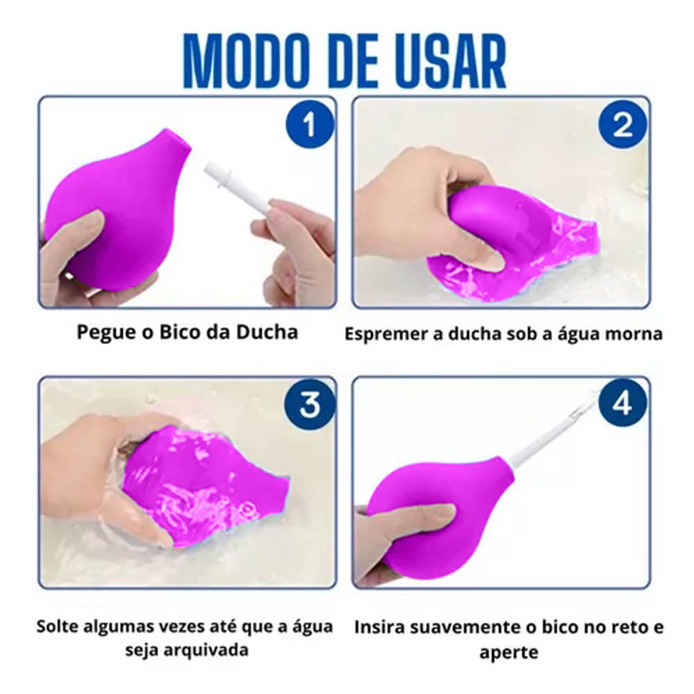 Ducha Higi�nica �ntima 230ml Pink com foco no bico, mostrando seu formato otimizado para inser��o confort�vel