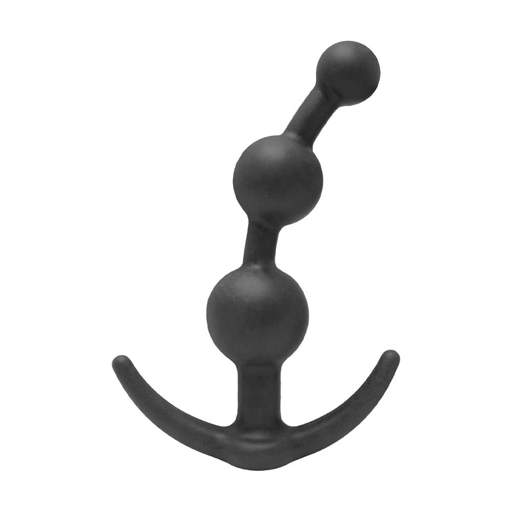 Detalhe do plug anal Start preto, com formato c�nico suave para iniciantes e base de seguran�a