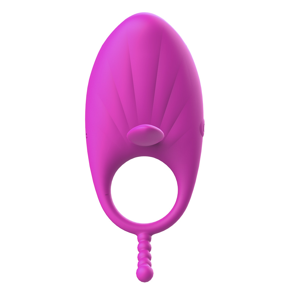 Anel Peniano com Vibrador Harris Pink, vista lateral mostrando o perfil elegante e os estimuladores