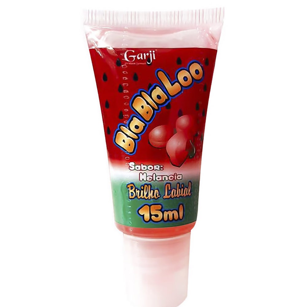 Gel do Beijo Brilho Labial BlaBlaLoo Melancia 15ml - Aplica��o do gel nos l�bios com brilho