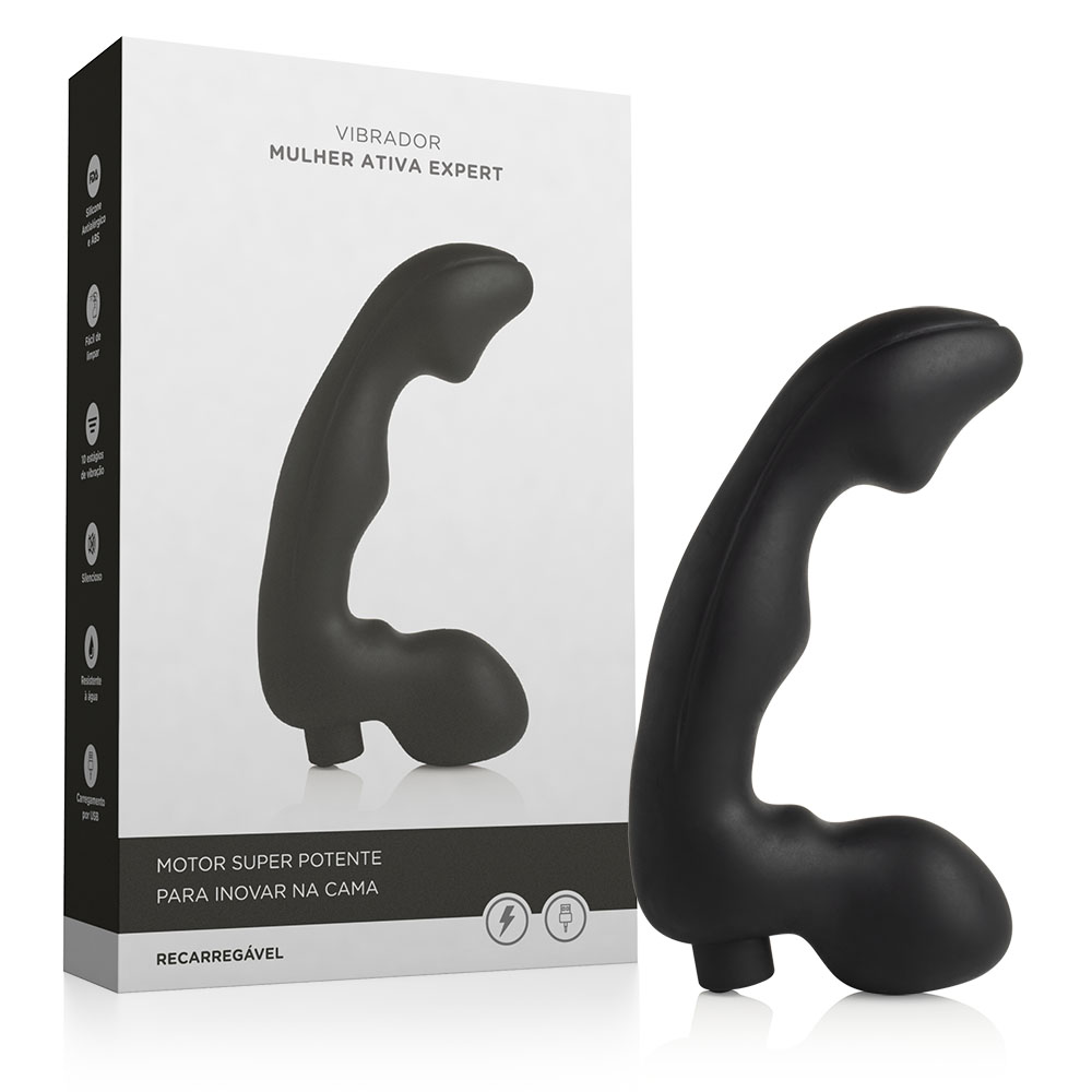 Cinta Peniana Recarreg�vel Preta para Invers�o de Papel em vis�o lateral, destacando formato ergon�mico
