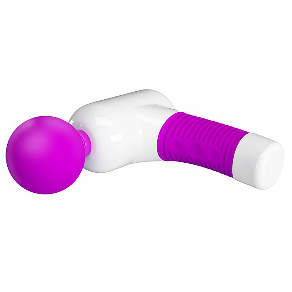 Massageador Er�tico Recarreg�vel em Silicone com 7 Vibra��es Super Power Pink | Vista Lateral Total