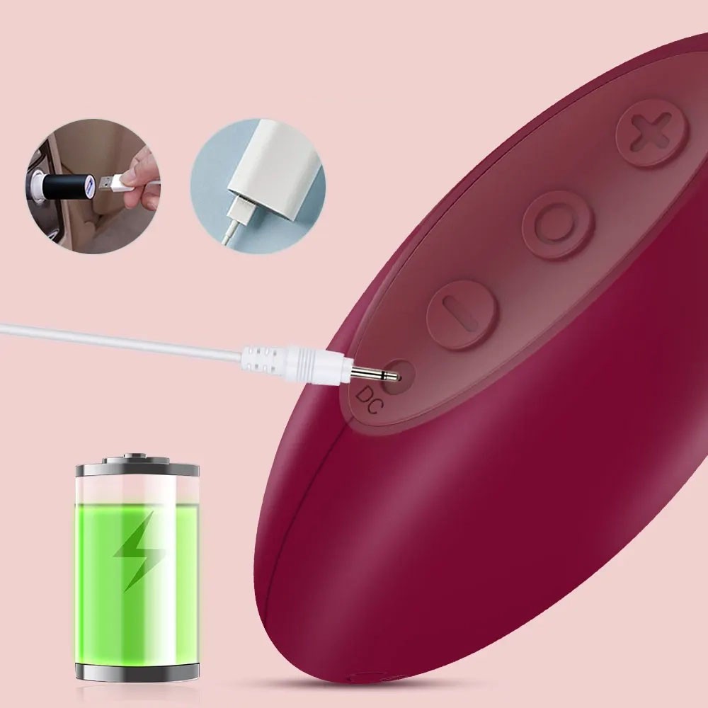 Pulsador de Clit�ris Recarreg�vel Ruby Vinho em close-up, mostrando a textura suave do silicone na ponta de suc��o