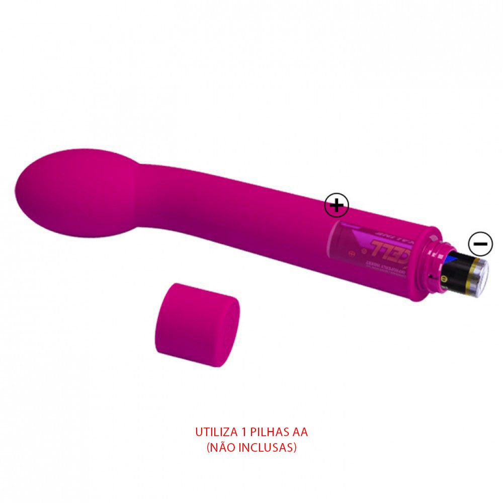 Vibrador Ponto G em Silicone Pretty Love Logan Pink com compartimento para pilha (1 pilha AA, n�o inclusa)