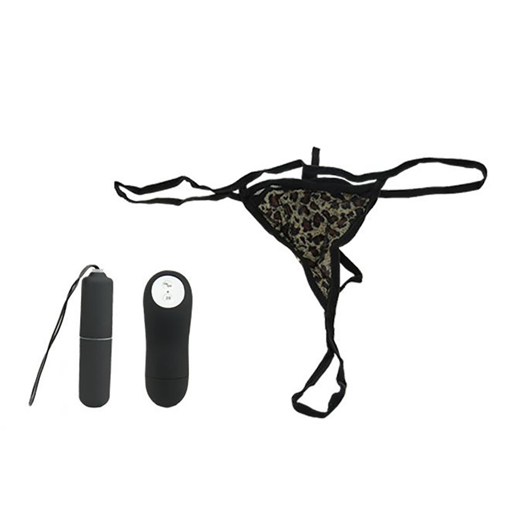 Calcinha Vibrat�ria Wild Butterfly Preta em vista traseira, com vibrador e controle sem fio separados