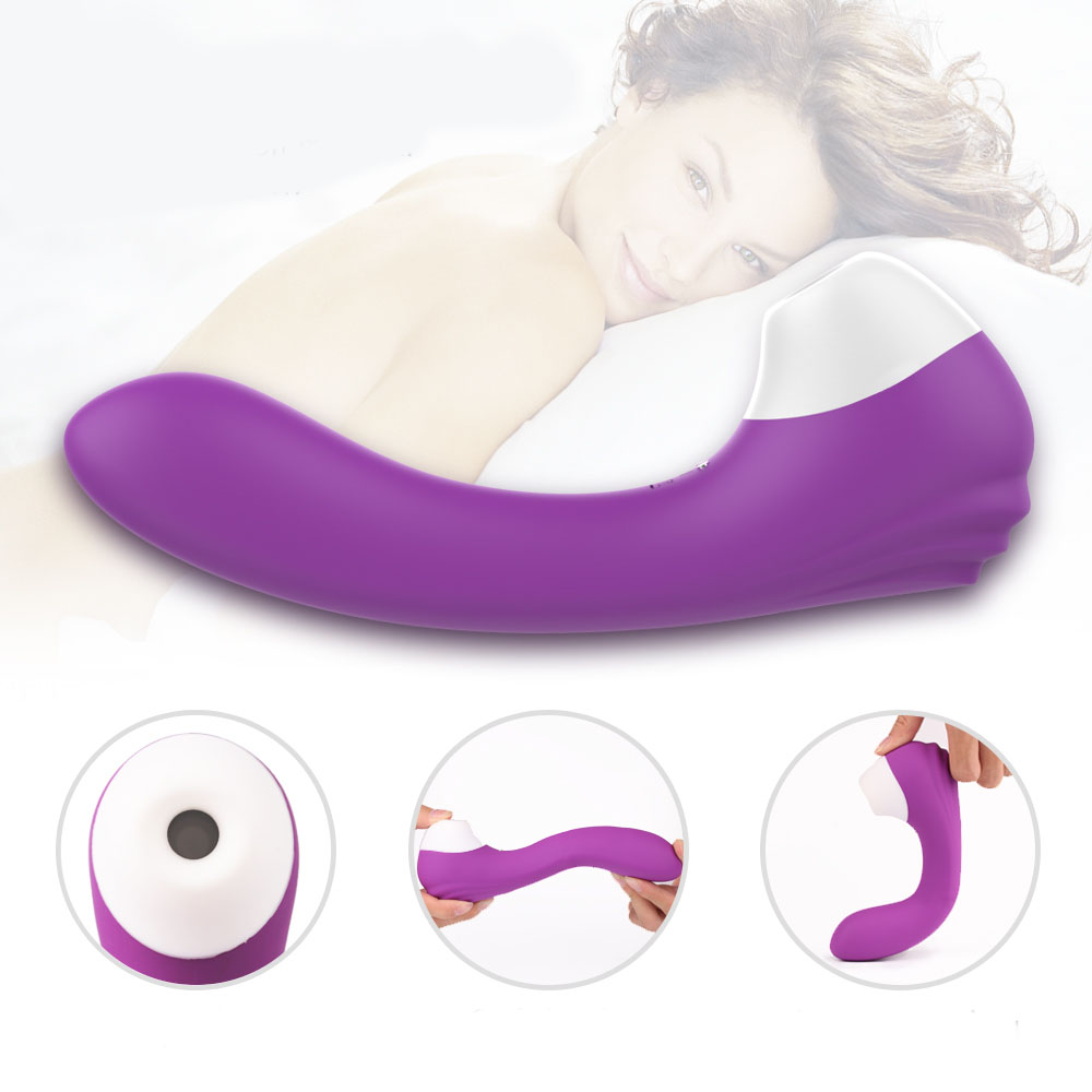 Sugador de Clit�ris e Vibrador Ponto G em Silicone Recarreg�vel Screaming Roxo, exemplos de flexibilidade e formato