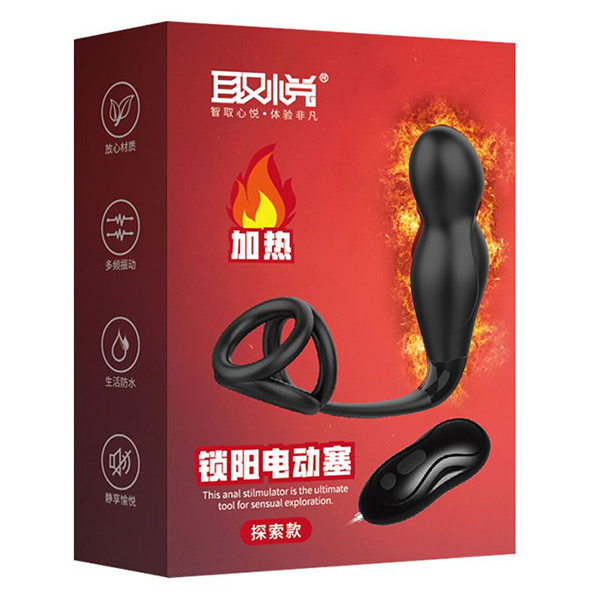 Estimulador de Pr�stata com Anel Escrotal, Aquecedor e Vibrador TZ na caixa - exibindo recursos e design