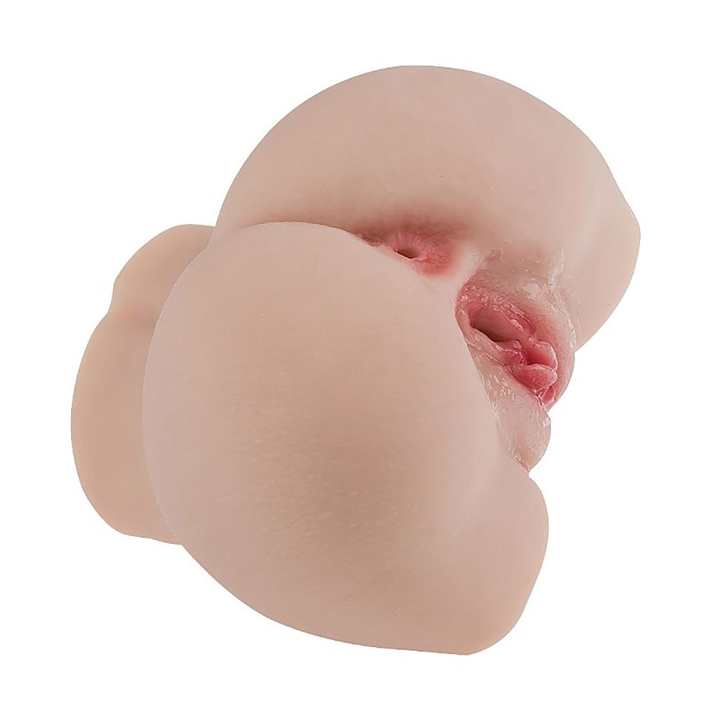 Masturbador Vagina e �nus com Formato de Bumbum em Cyberskin Bone II Bege, vis�o de cima e parte de tr�s