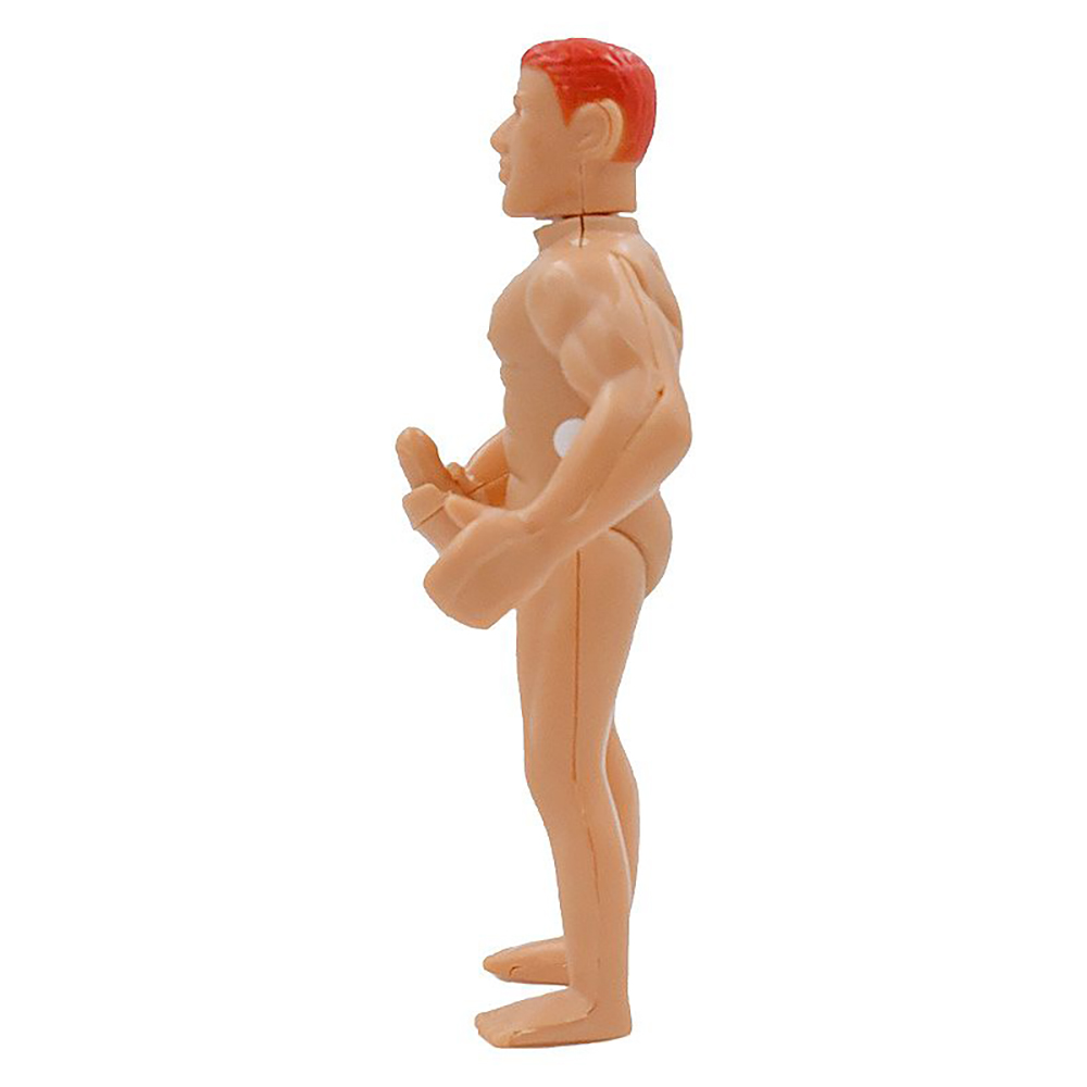 Boneco Macho Man � Corda em vista lateral esquerda, evidenciando o perfil do boneco de brincadeira