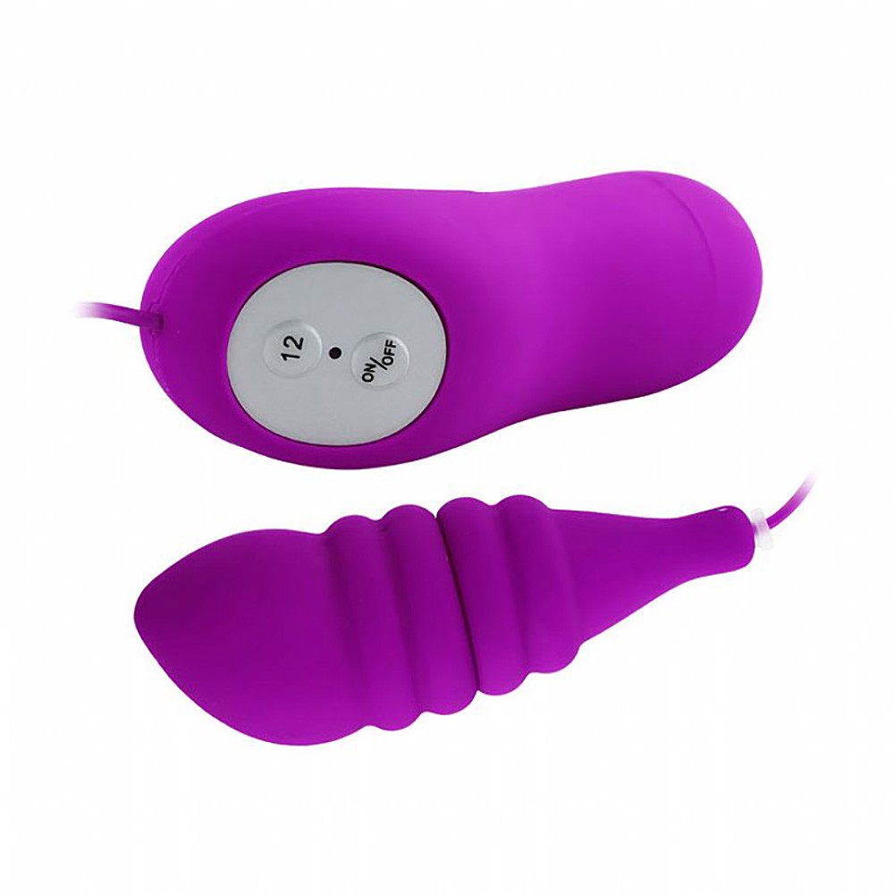 Vibrador Bullet em ABS Aveludado Pink, vibrador e controle com fio, vis�o lateral.