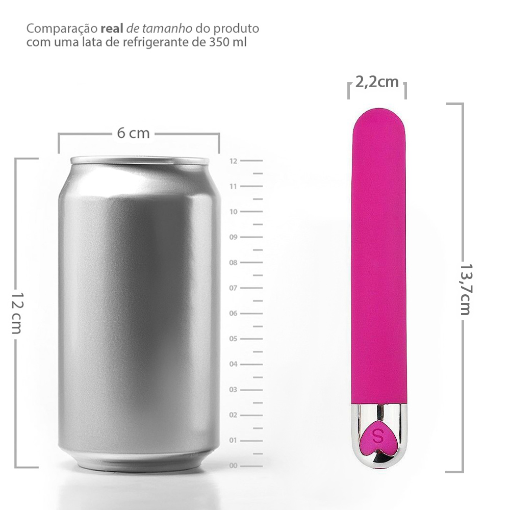 Vibrador Personal Recarreg�vel Pink: vista da embalagem e itens inclusos