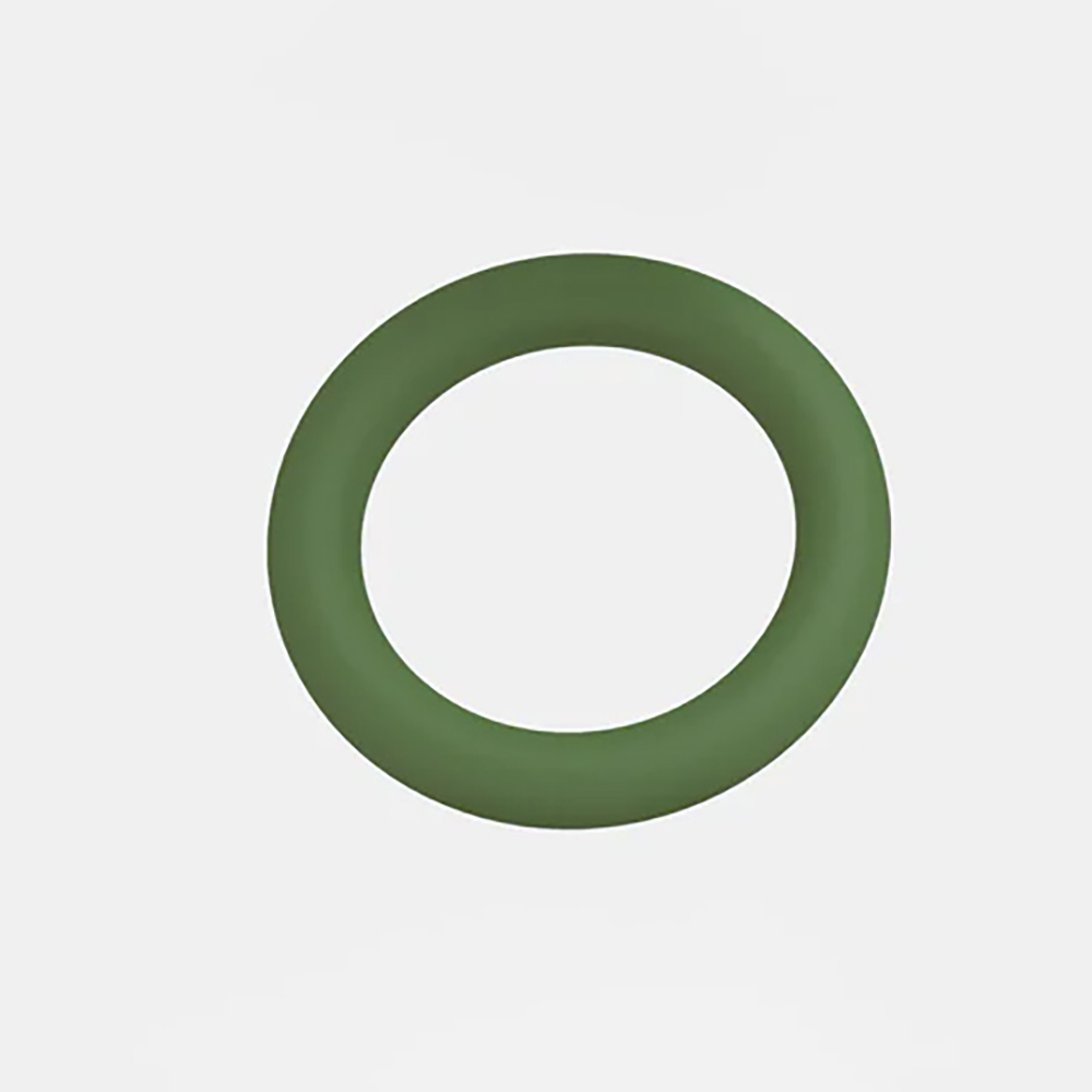 Conjunto de an�is penianos Tri em silicone verde militar, dispostos lado a lado, mostrando a uniformidade do material e a cor