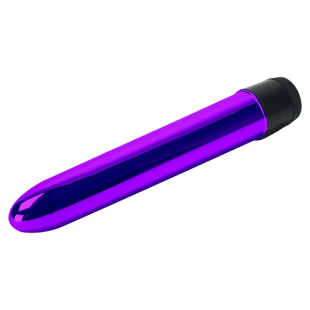 Vibrador Personal Roxo em ABS Multivelocidade visto de lado