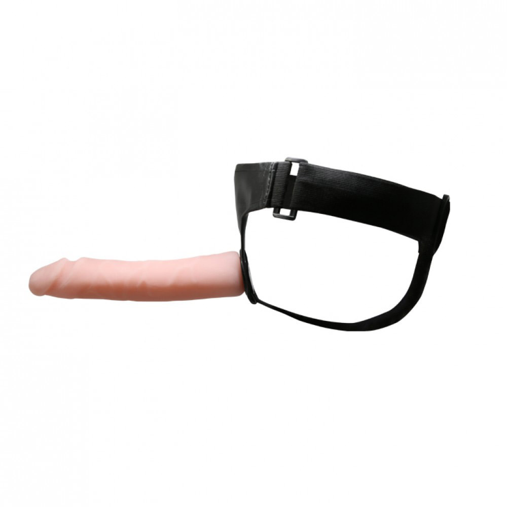 Cinta Peniana Bege com Fivelas Ajust�veis e P�nis em Cyberskin Bege, vista lateral