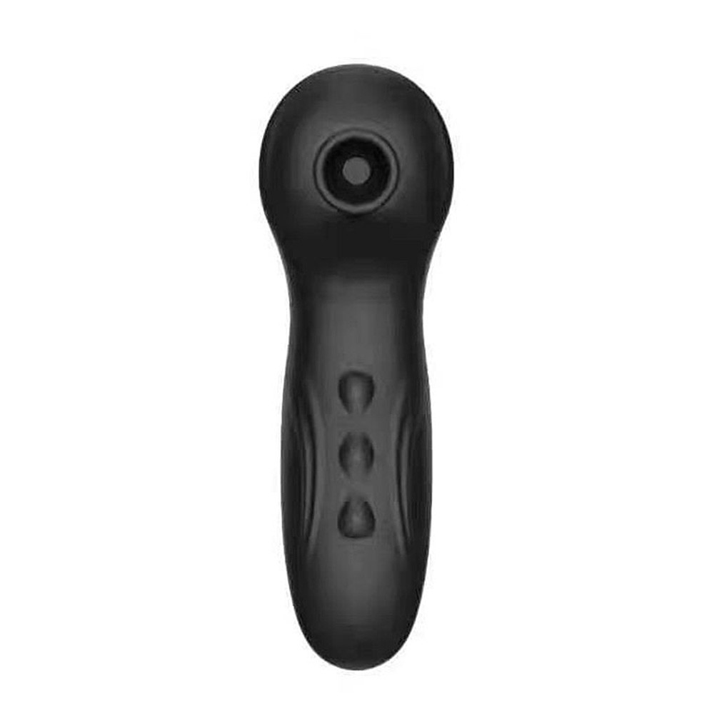 Vibrador para Clit�ris Recarreg�vel em Silicone com 10 Pulsa��es Preto, vista superior