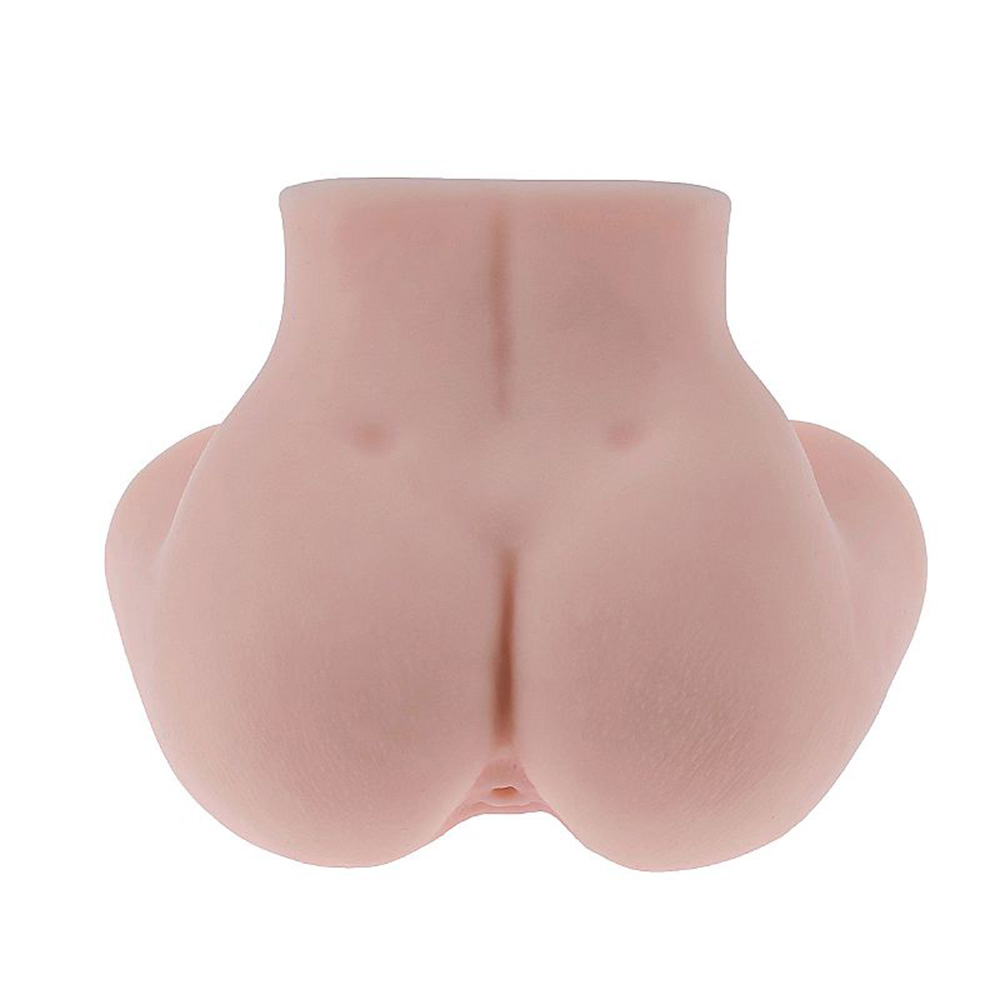 Masturbador Masculino Ashley em Cyberskin, formato de bunda, vis�o lateral com detalhes dos canais