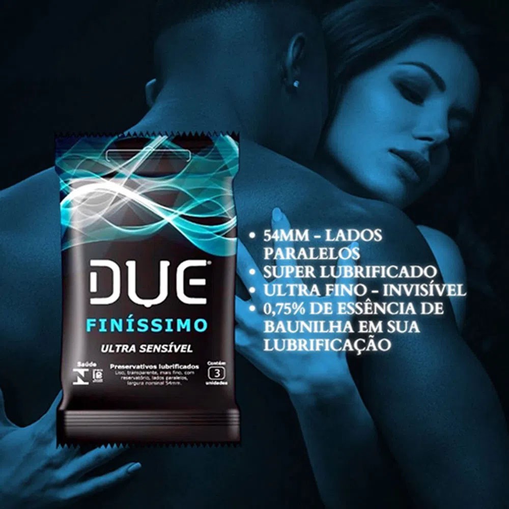 Preservativo Due Fin�ssimo Ultra Sens�vel | Embalagem e indica��es de uso