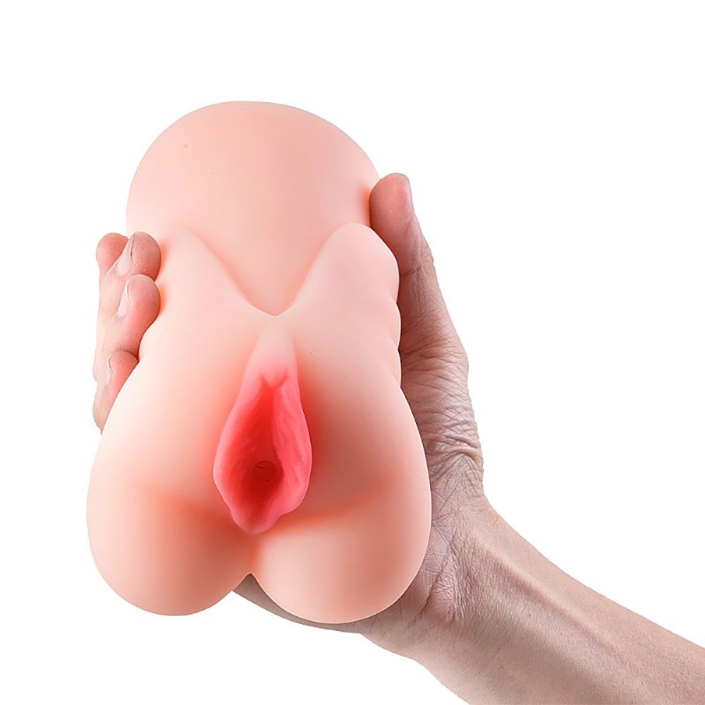 Masturbador Vagina Gina Bege, detalhe da profundidade do canal interno e da textura