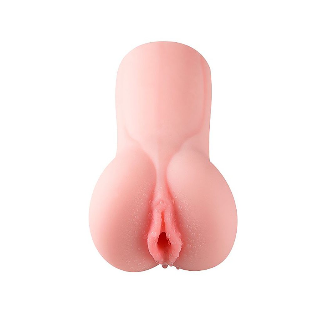 Masturbador Vagina Cyberskin Lila Bege, vista traseira e orif�cio anal