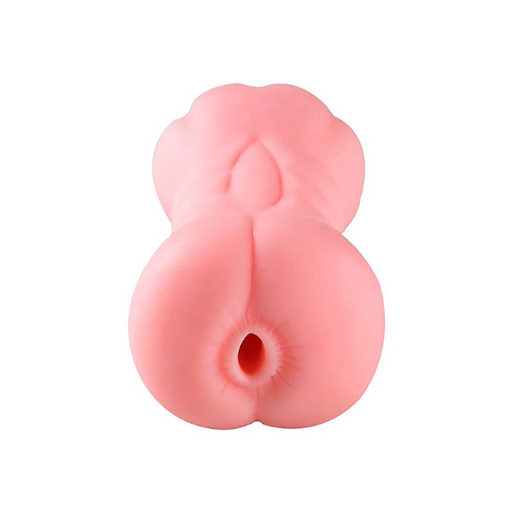 Masturbador �nus e Vagina em Cyberskin Ada Bege - Vista lateral mostrando o formato ergon�mico e o material cyberskin