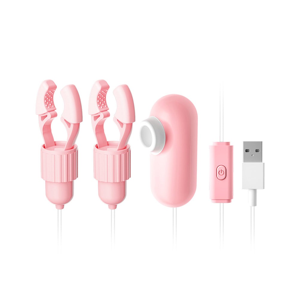 Prendedor de Mamilo em Silicone Rosa em close-up, mostrando a textura do material e o mecanismo de ajuste da pin�a
