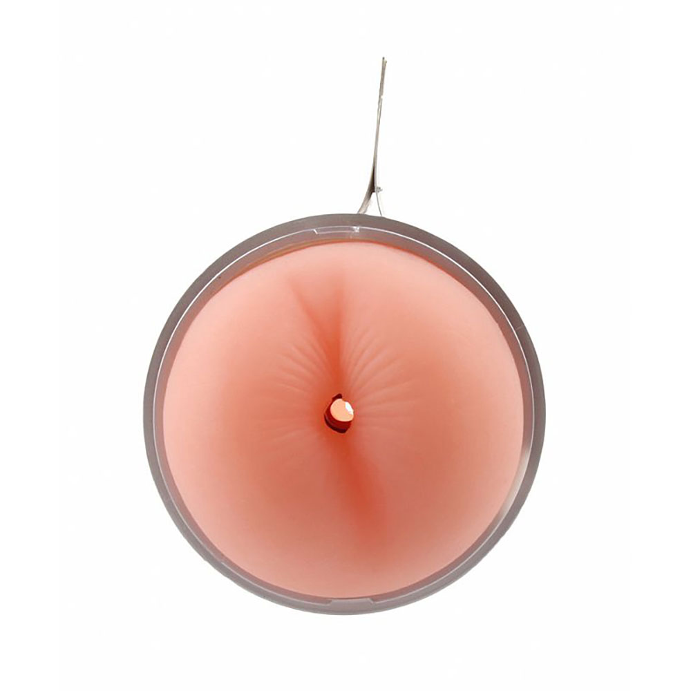 Masturbador Halter Bege, vis�o frontal interna da abertura anal em Cyberskin