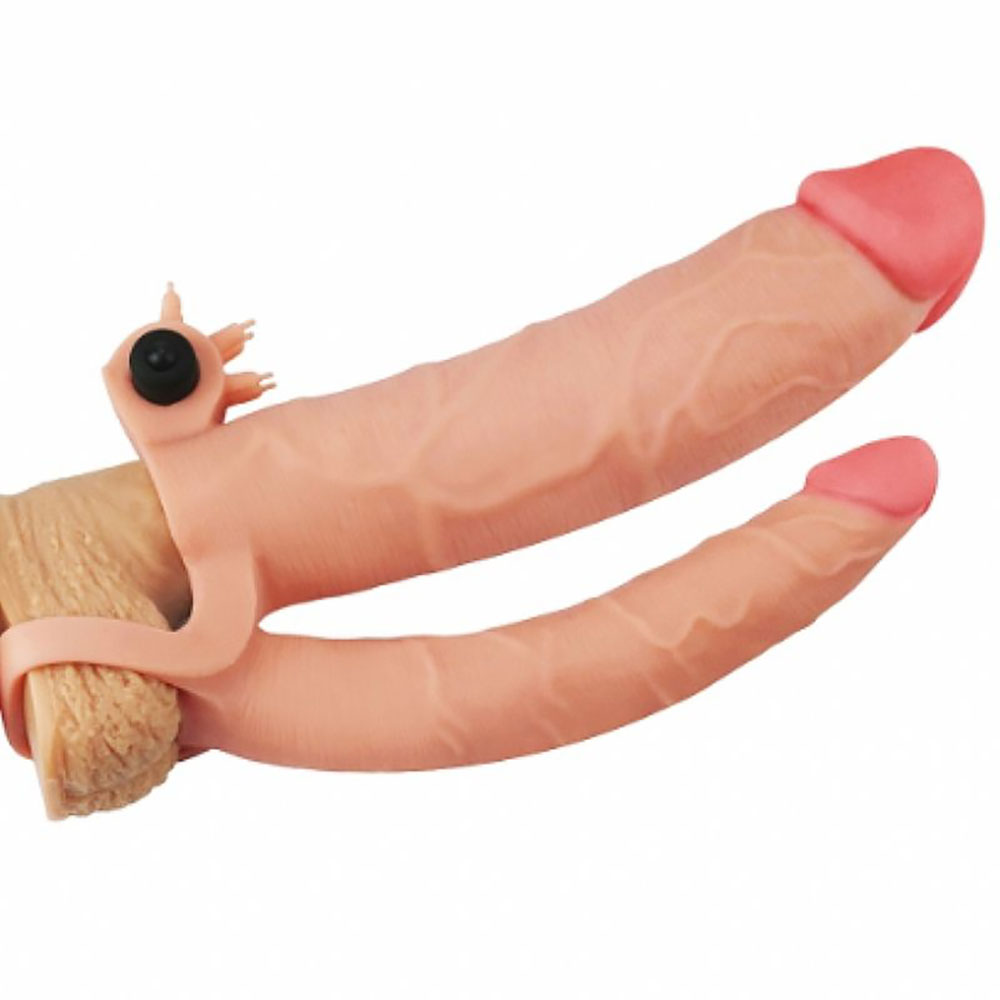 Capa Peniana com Vibrador em Cyberskin - vista do interior da capa e material de alta qualidade