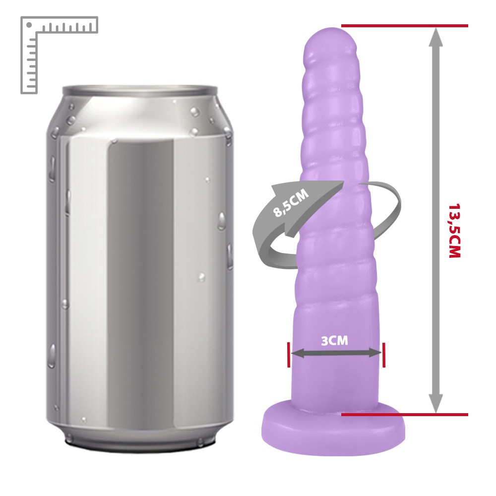 Detalhe do formato em espiral do Plug Anal Screw Roxo, ideal para dilata��o e estimula��o gradual