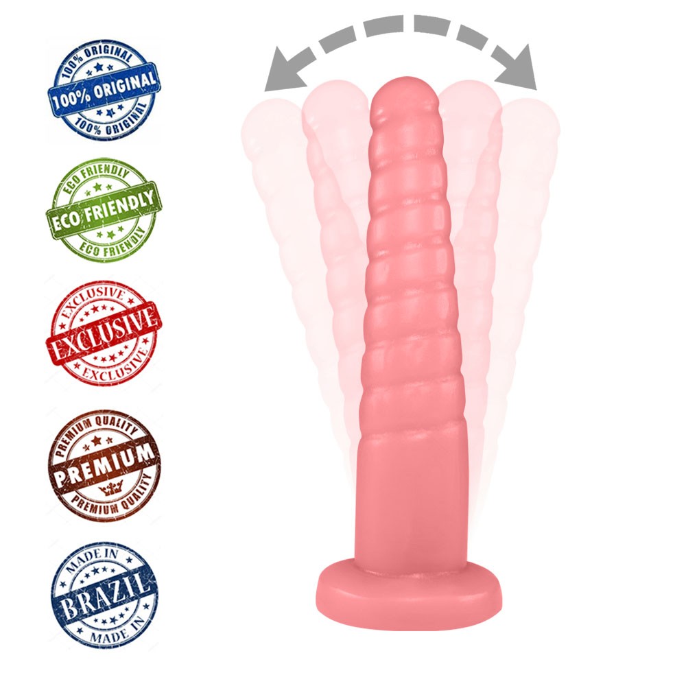 Plug Anal Screw Rosa com indica��o de flexibilidade e origem Made in Brazil
