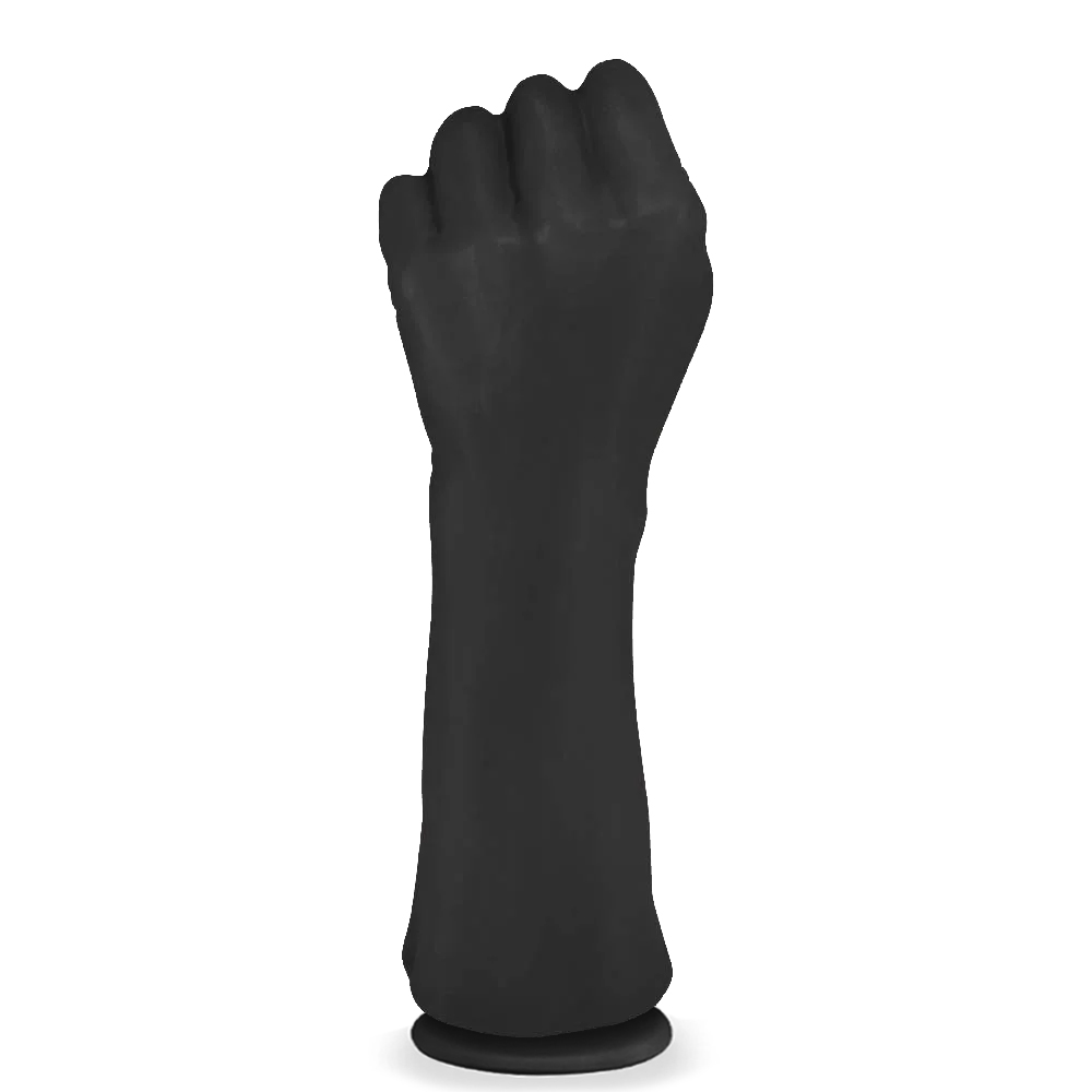 Penetrador Real�stico Hand Fist Punho Bege com ventosa, visto de lado