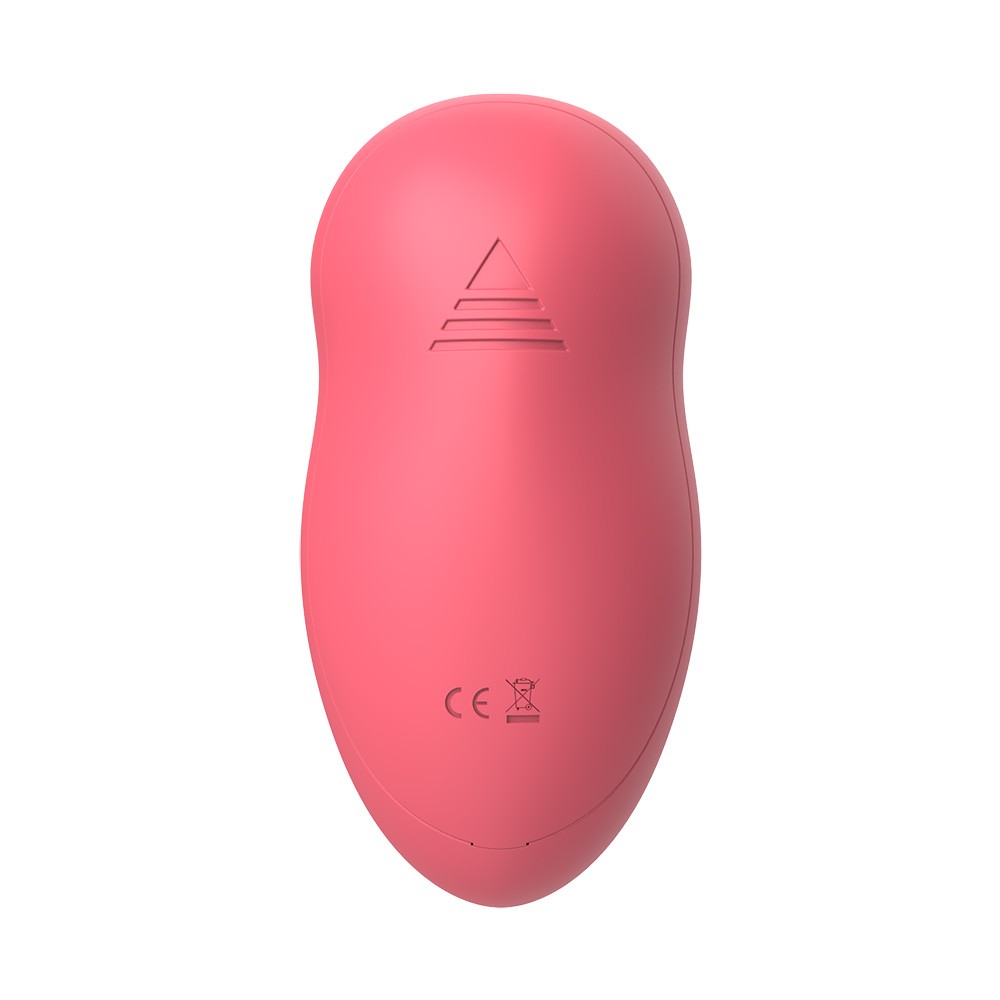 Pulsador de Clit�ris em Silicone com 7 Pulsa��es Pink em vista traseira, mostrando os detalhes da base e o compartimento de bateria