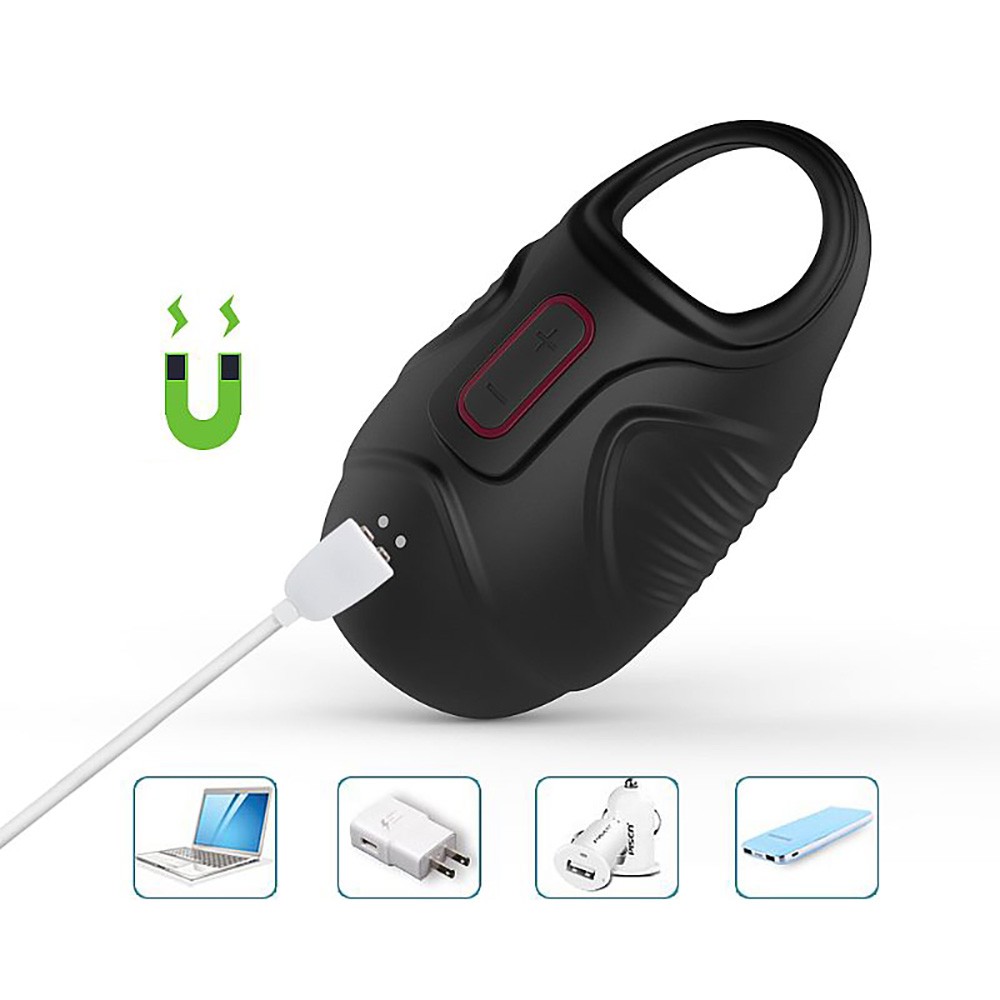 produto | Anel peniano e escrotal em silicone preto com gotas d'�gua, indicando 100% � prova d'�gua, e silhueta masculina no fundo