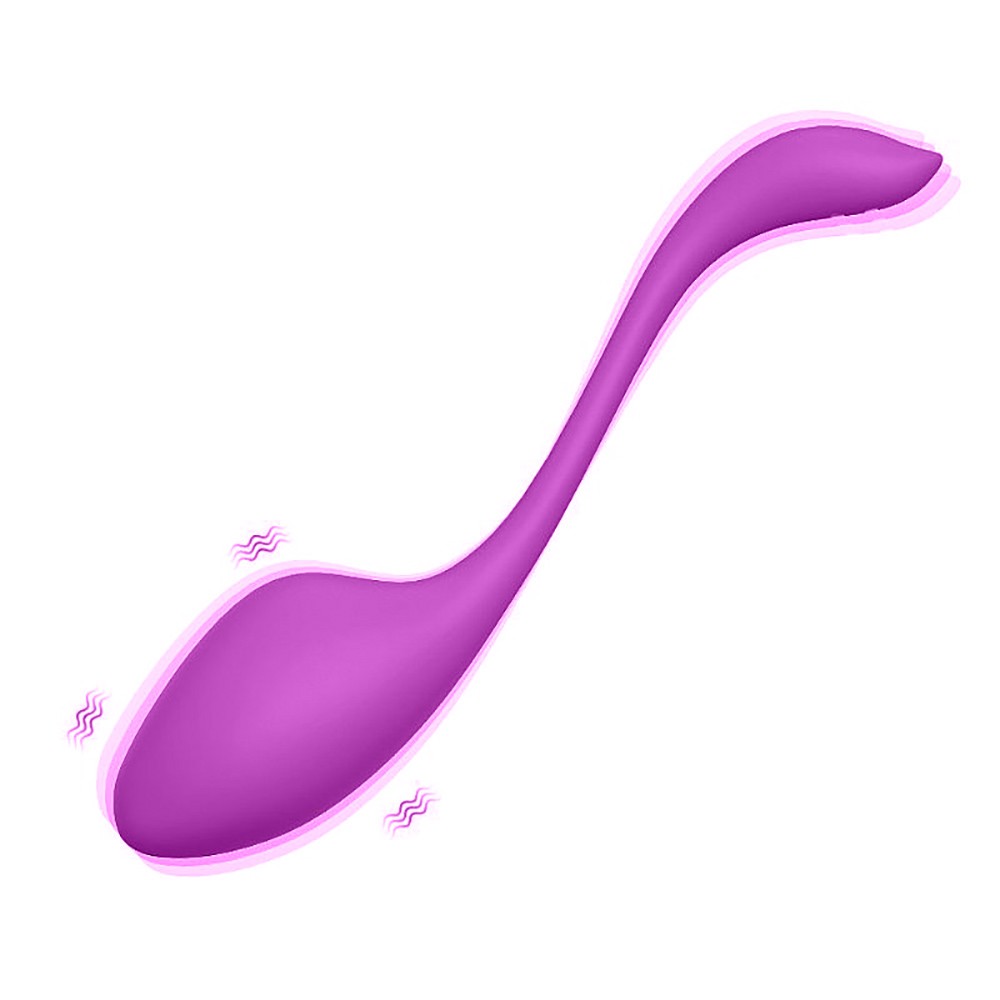 Vibrador para Casal Recarreg�vel em Silicone Roxo em close-up, destacando o corpo flex�vel e a cor vibrante